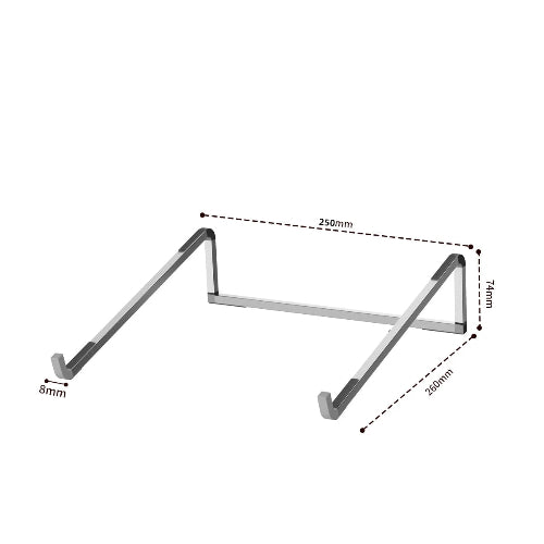 support ordinateur portable pliable argent