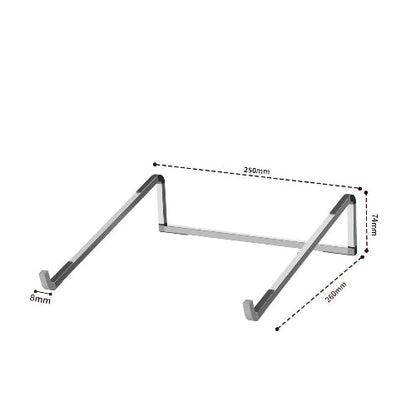 support ordinateur portable pliable argent