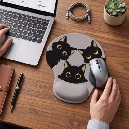 tapis de souris ergonomique antiderapant portable gris